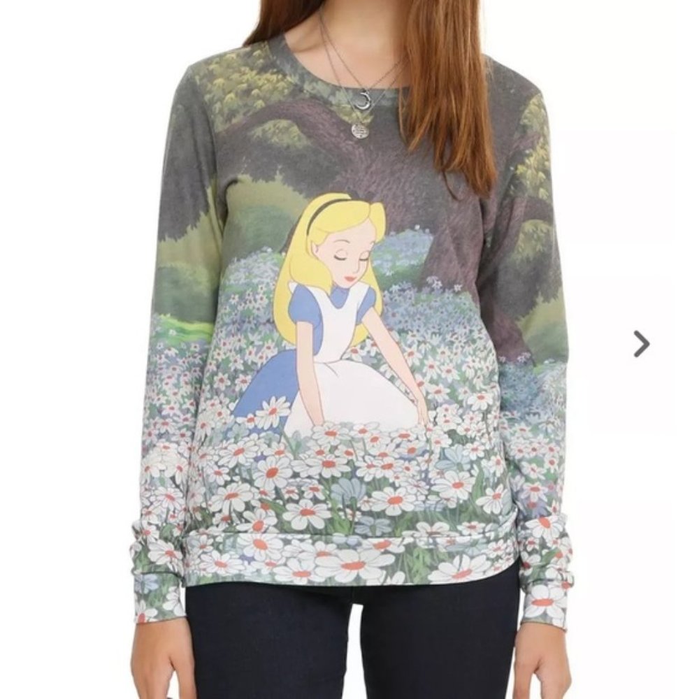 SOLDDISNEY Alice in Wonderland women’s pullover sweatshirt size large